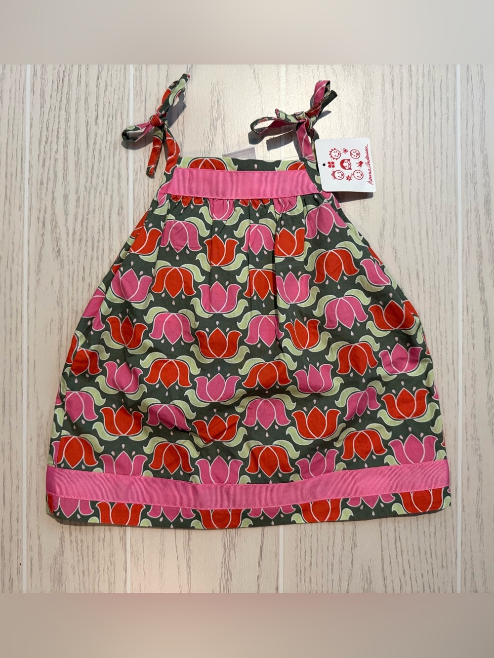 Hanna Andersson Baby Girls 70 (6-12M) Tulip Floral Dress Bloomer Set NWT